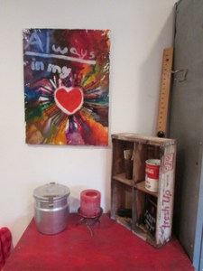 A fun little mudroom vignette.